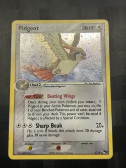 Pokemon Pidgeot 2/17 POP Series 2 Holo Rare CARD 2005 Swirl MP - Image 2