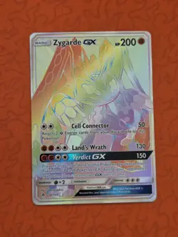 Zygarde GX 136/131 Pokemon TCG Secret Sm-Forbidden Light Rainbow Rare Holo Card - Image 1