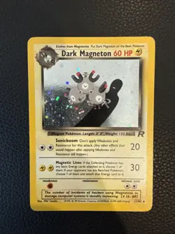 Pokemon Dark Magneton Team Rocket 11/82 Holo Rare WOTC Card - Image 1