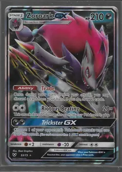 Zoroark GX ULTRA RARE 53/73 Pokemon SM Shining Legends Holo Card TCG NM/M - Image 1