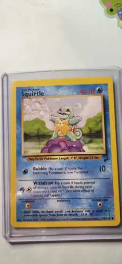 SQUIRTLE - 93/130 - Base Set 2 - Pokemon Card - Near Mint - Image 1