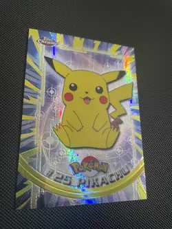 2000 Topps Chrome Pokemon Pikachu #25 SPECTRA HOLO Card - Image 2