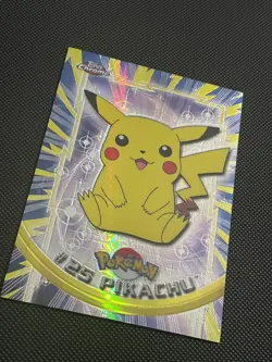 2000 Topps Chrome Pokemon Pikachu #25 SPECTRA HOLO Card - Image 3