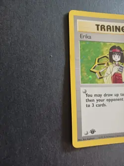 Pokemon TCG Erika Trainer Card 16/132 Holo Rare Gym Heroes 1st Edition Near Mint - Image 2