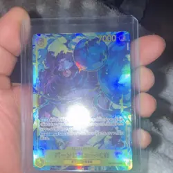 Bandai One Piece Card Game OP12 Bartholomew Kuma Secret Rare Holo Japanese - Image 1