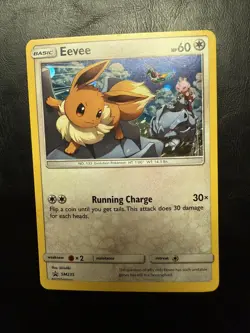 Pokemon Eevee TCG SM235 Black Star Promos Holo Rare Card 2019 Cosmos - Image 1