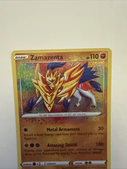 Pokemon TCG Zamazenta Vivid Voltage Holo Card 102/185 Amazing Rare - Image 5