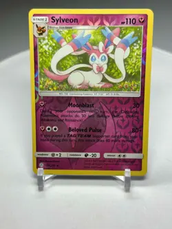 Sylveon Reverse Holo 155/236 Sun & Moon Cosmic Eclipse 2019 Pokemon NM Card - Image 1