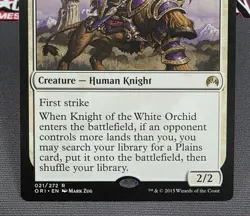 MTG Knight of the White Orchid- DAMAGED -Magic Origins Magic Card #021 - Image 4