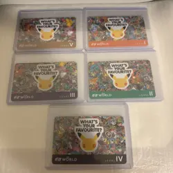 Pokemon 30 Year Anniversary Levels 1-5 EB Games Membership Cards - Image 1