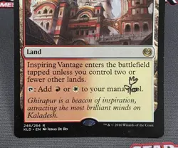 MTG Inspiring Vantage- STAMPED/DAMAGED -Kaladesh Magic the Gathering Card #246 - Image 4
