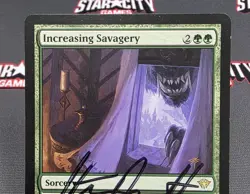 MTG Increasing Savagery- Signed -Dark Ascension Magic the Gathering Card #120 - Image 3