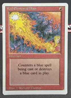 MTG Red Elemental Blast- DAMAGED -3rd Edition Magic the Gathering Card #171 - Image 1