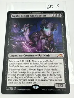 MTG TCG - Nashi, Moon Sage's Scion 114 Kamigawa: Neon Dynasty - NM - Image 2
