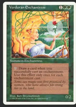 ***Verduran Enchantress*** MTG Alternate 4th Edition Magic Kid Icarus - Image 1