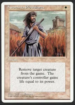 ***Swords to Plowshares*** MTG Alternate 4th Edition Magic Kid Icarus - Image 1