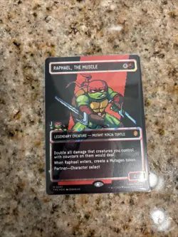 Raphael, the Muscle (0091) (Borderless Surge Foil) TMNT Ninja Turtles Pixel Foil - Image 1