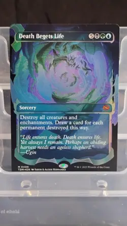 Magic: The Gathering Death Begets Life Sorcery Mythic Black Green Blue TDM 0406 - Image 1