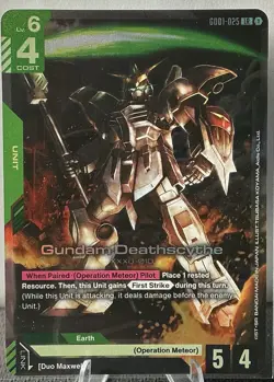 Gundam Card Game Newtype Rising Gundam Deathscythe GD01-025 LR Holo Foil - Image 1