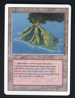 1994 MTG Magic The Gathering Revised Edition Volcanic Island - Image 1