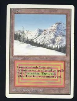 1994 MTG Magic The Gathering Unlimited Edition Taiga - Image 1