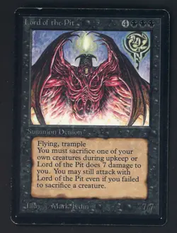 1993 MTG Magic The Gathering Beta Lord of the Pit - Image 1