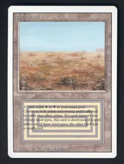 1994 MTG Magic The Gathering Revised Edition Scrubland - Image 1
