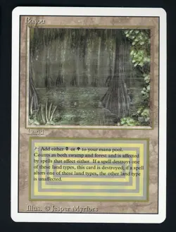 1994 MTG Magic The Gathering Revised Edition Bayou - Image 1