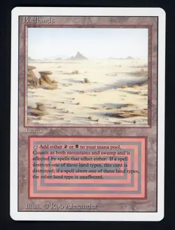 1994 MTG Magic The Gathering Revised Edition Badlands - Image 1