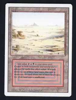 1994 MTG Magic The Gathering Revised Edition Badlands - Image 1