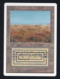 1994 MTG Magic The Gathering Unlimited Edition Scrubland - Image 1