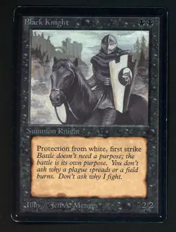 1993 MTG Magic The Gathering Beta Black Knight - Image 1