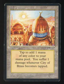 1993 MTG Magic The Gathering Arabian Nights City of Brass - Image 1