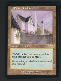 1998 MTG Magic The Gathering Urza's Saga #330 Tolorian Academy - Image 1