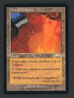 1998 MTG Magic The Gathering Exodus #143 City of Traitors - Image 1