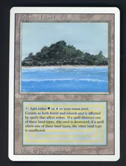 1994 MTG Magic The Gathering Revised Edition Tropical Island - Image 1
