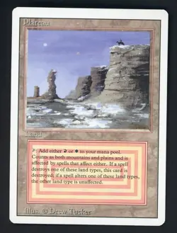 1994 MTG Magic The Gathering Revised Edition Plateau - Image 1