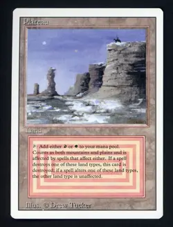 1994 MTG Magic The Gathering Revised Edition Plateau - Image 1