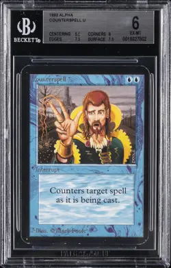 1993 MAGIC: THE GATHERING ALPHA COUNTERSPELL U BGS 6 - Image 1