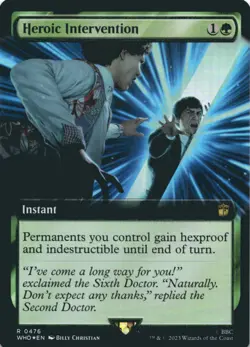 MTG Heroic Intervention (Extended Art) Foil NM Doctor Who Magic - Image 1