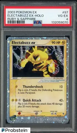 2003 Pokemon Ex Ruby & Sapphire #97 Electabuzz Ex Holo PSA 4 VG-EX - Image 1