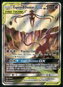 2020 Pokemon Sun & Moon, Promos Tag Team Espeon & Deoxys-GX #SM240 - Image 1