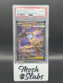 2025 POKEMON MEGA EVOLUTION SPECIAL ILLUSTRATION RARE #181 MEGA LATIAS EX PSA 10 - Image 1