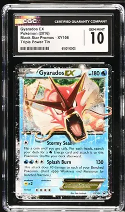 2016 Pokemon Triple Power Tin Gyarados Black Star Promo BSP #XY106 CGC 10 - Image 1