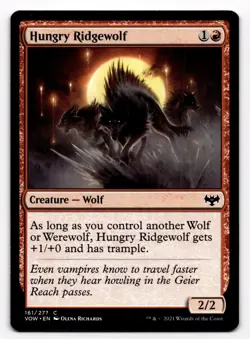 MTG Innistrad Crimson Vow Hungry Ridgewolf 161/277 Magic the Gathering - Image 1