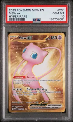 2023 POKEMON MEW EN-151 HYPER RARE #205 MEW EX PSA 10 - Image 1