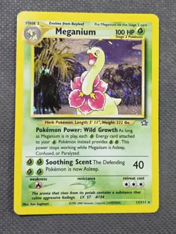 Meganium 10/111 Holo Rare (2000) Neo Genesis WoTC TCG Vintage Pokemon - Image 1