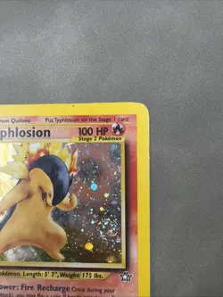 Pokemon Neo Genesis 2000 Typhlosion Holo Rare Card TCG 17/111 MPU (WITH SWIRL) - Image 3