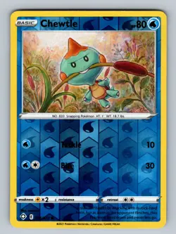 Chewtle 026/072 Reverse Holo Shining Fates NM - LP Pokemon TCG - Image 1