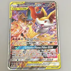 Pokemon Charizard & Braixen GX SM230 Jumbo TAG TEAM GX Promo Holo HP270 - Image 1